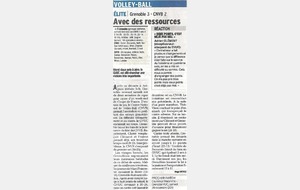 Elite M : Article Dauphiné Libéré 23/11/15