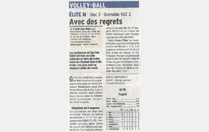 Elite M: 02/11/16: Article Le Dauphiné Libéré