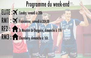 Programme du week-end du 28 & 29/10