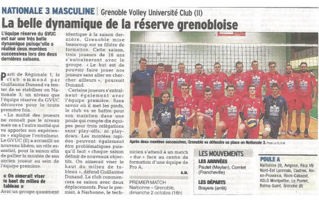 N3M: Article Dauphiné Libéré