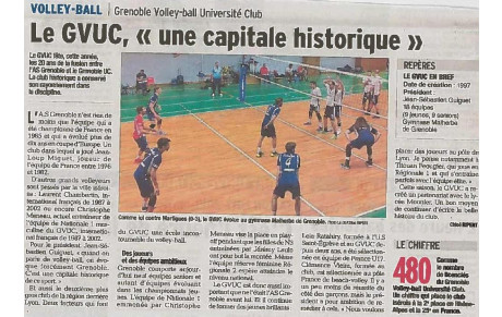 Elite M: 26/10/17: Article Le Dauphiné Libéré