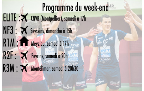 Programme du week-end du 4 &amp; 5/10