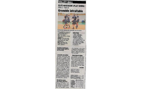 ELITE M: Article Le Dauphiné du 26/02